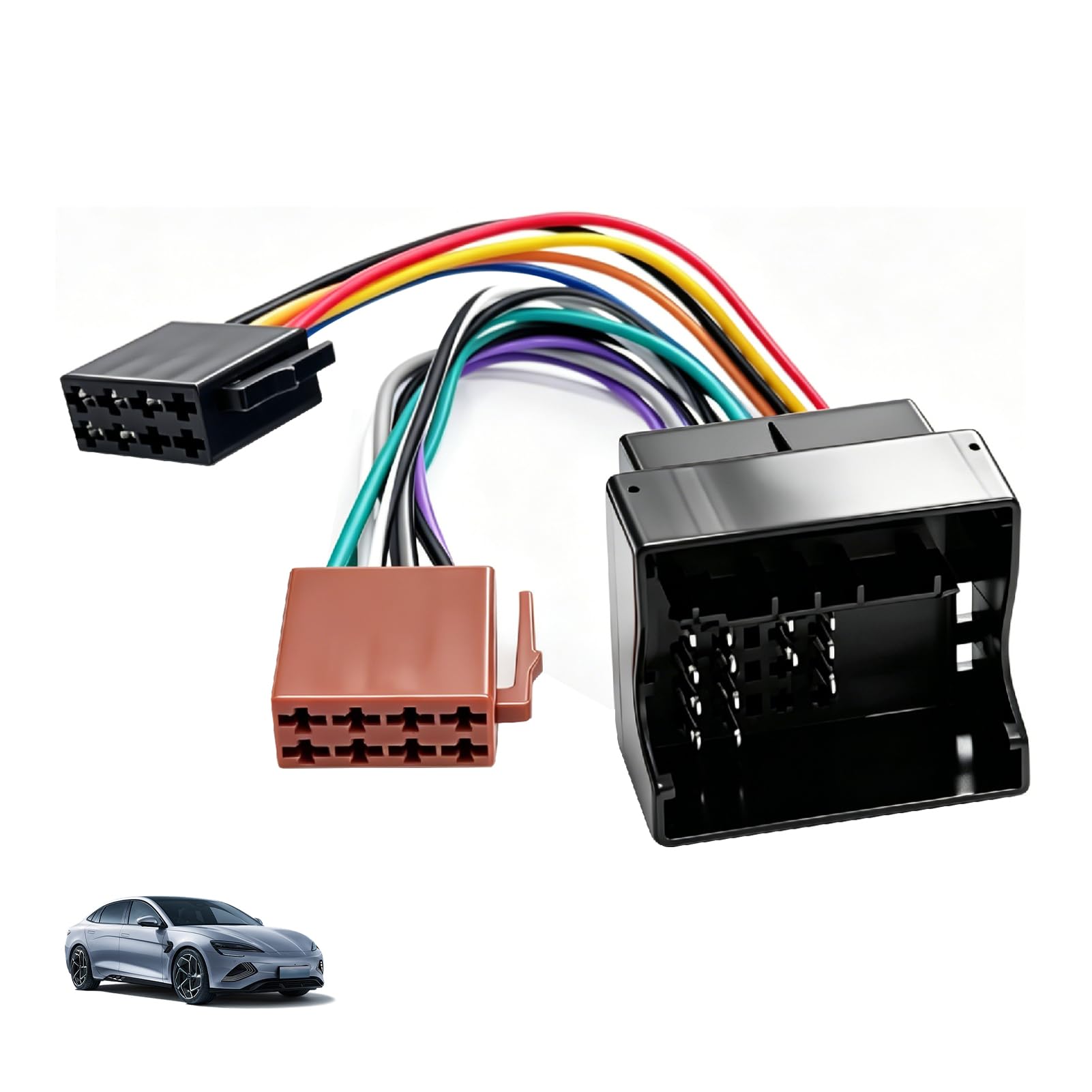 Adaptador de Radio ISO para Coche, Conector ISO Radio Quadlock, Arnés Cable Estéreo, para Citroën C3 C4 Berlingo y Peugeot 207 307 407 Expert Plug & Play sin Cortar Cableado Original 12V Sistema Audio