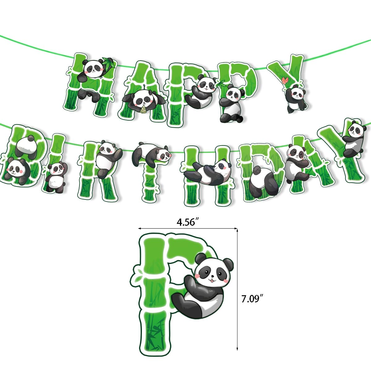 Decorazione Festa Panda 40 Pezzi | Palloncini In Alluminio E Lattice Con Striscione Compleanno | Kit Compleanno Per Bambini E Bambine