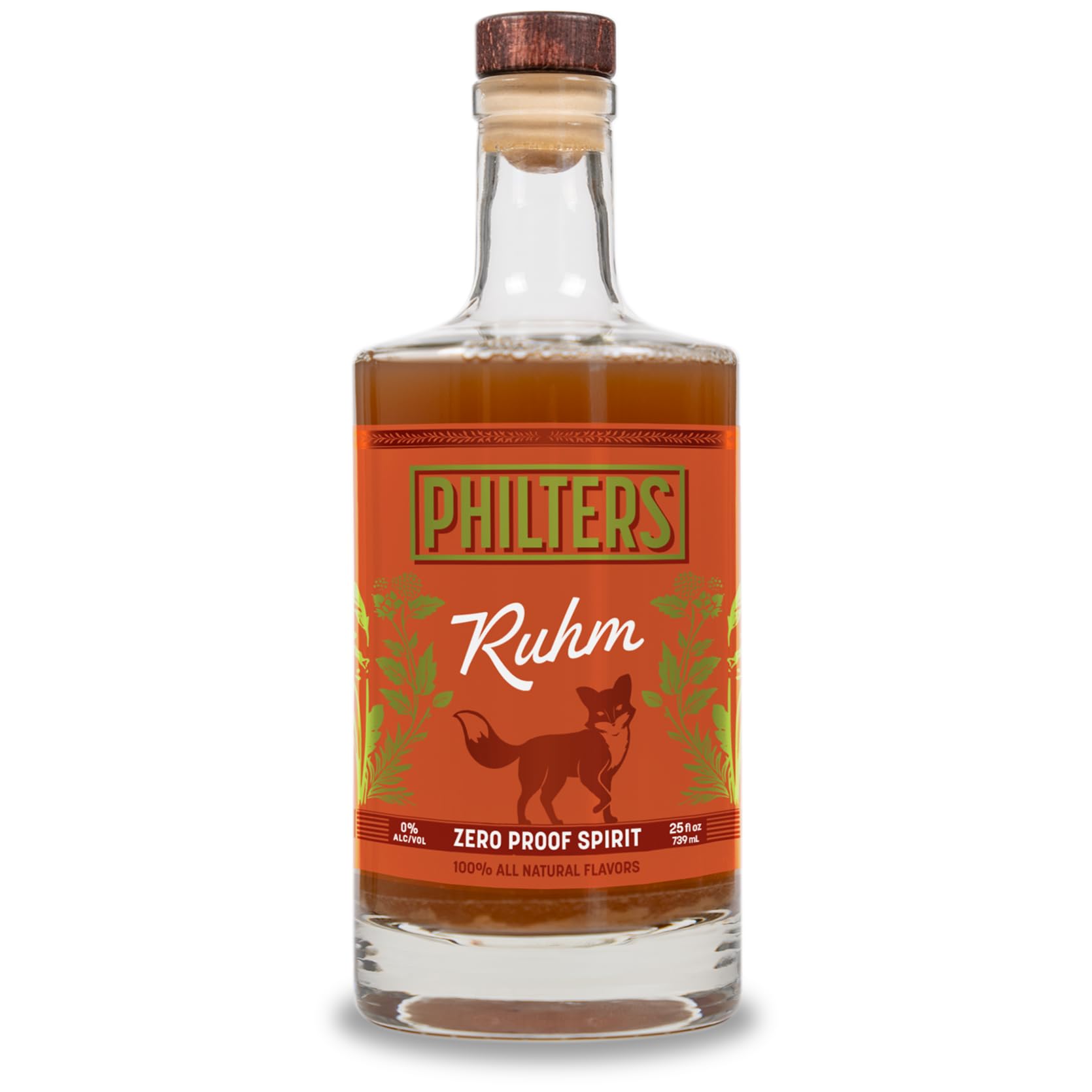 Philters Non-Alcoholic Ruhm, Zero Proof Rum Spirit, Alternative Drink Made in USA, All Natural Flavors, 25 Fl Oz