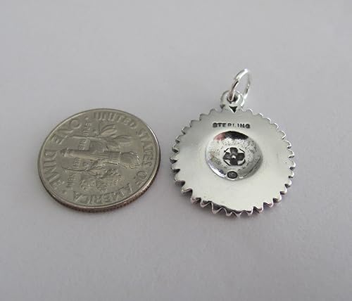 Miniatura 2 de Nuevo encanto de girasol de plata esterlina para el uso diario y cualquier atuendo MEMRIZ01055
