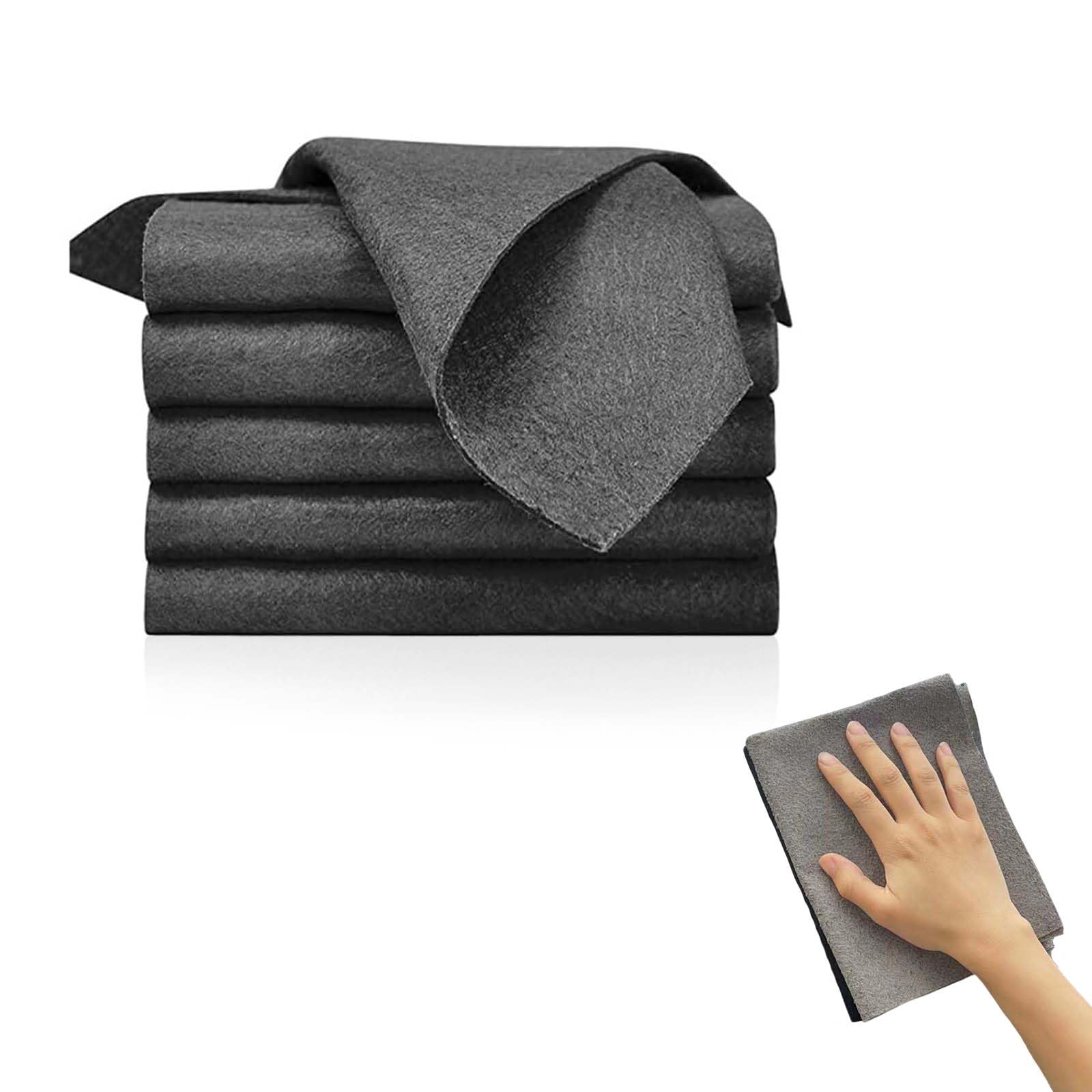 ShiningUU Magic Cleaning Cloths 6 Pack Reusable Ultra-Soft Streak-Free Microfiber Cloths for Bathroom, Glass, Window, Mirror & Car Cleaning, Magic Wipe Bathroom Drying Cloth (30x40cm)