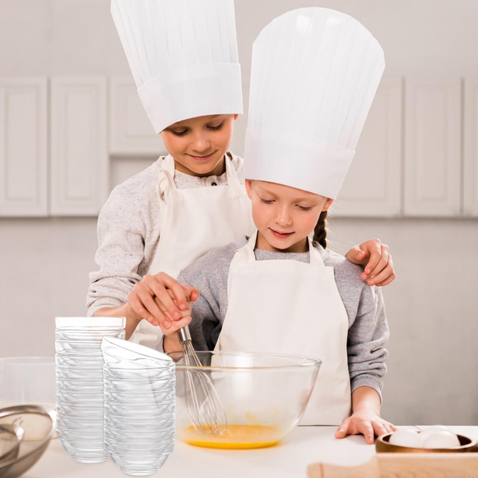 20 ciotole per dessert, diametro 6 cm, ciotole in vetro, ciotole per snack, ciotole in vetro temperato per dessert, tapas e snack