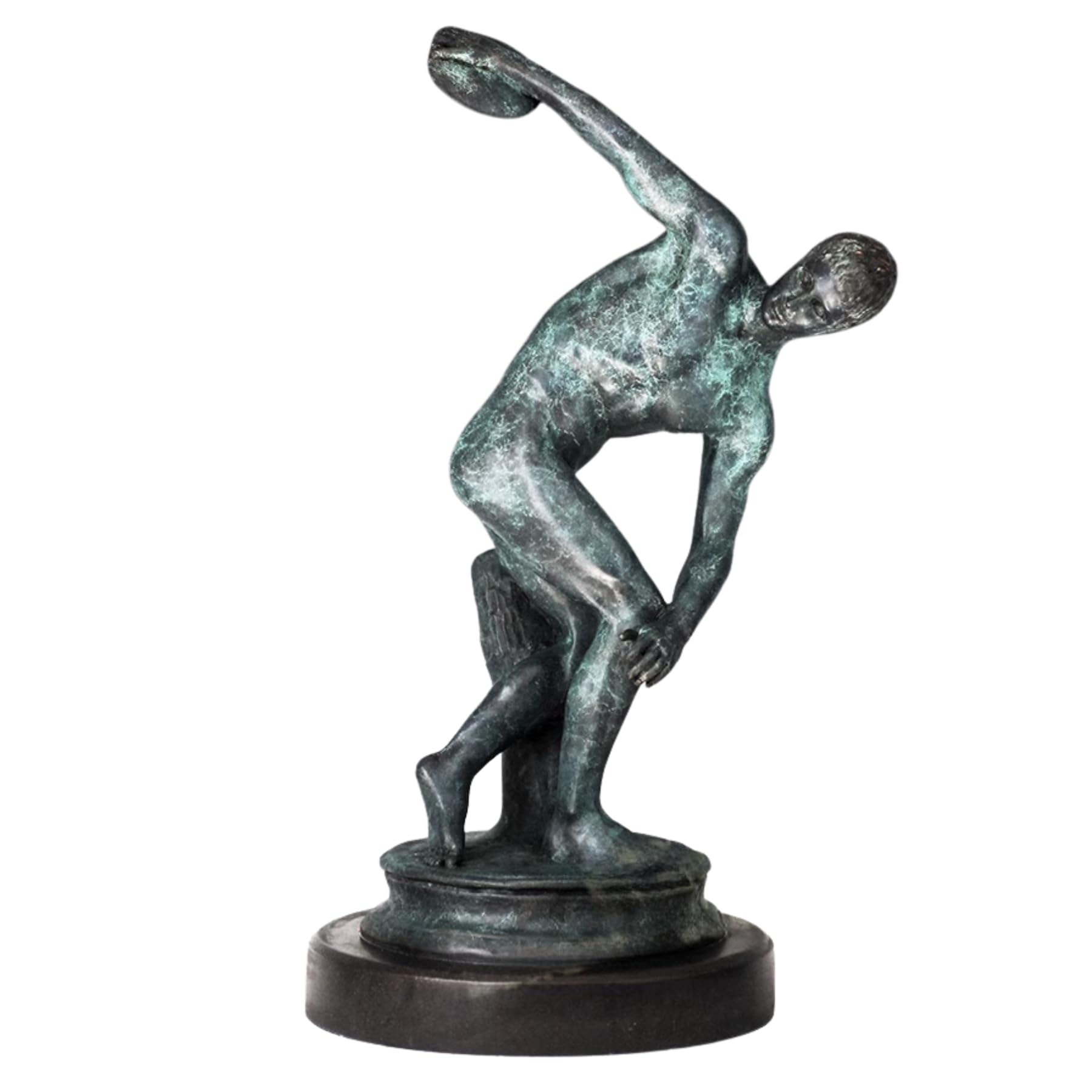 Aottsd Green Bronze 7.9" Metal Galloping Horse Sculpture Acrylic Base Home Decor 33Cm Red