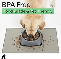 Vista 136 de GORILLA GRIP - Tapete de silicona 100% impermeable con bordes elevados sin BPA para mascotas, tapetes para alimentos de perros y gatos que contienen