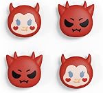 PlayVital Thumb Grip Caps for Nintendo Switch/OLED/Switch Lite, Joystick Caps Analog Cover for Joycon Thumb Grip - Halloween Pumpkin Bat