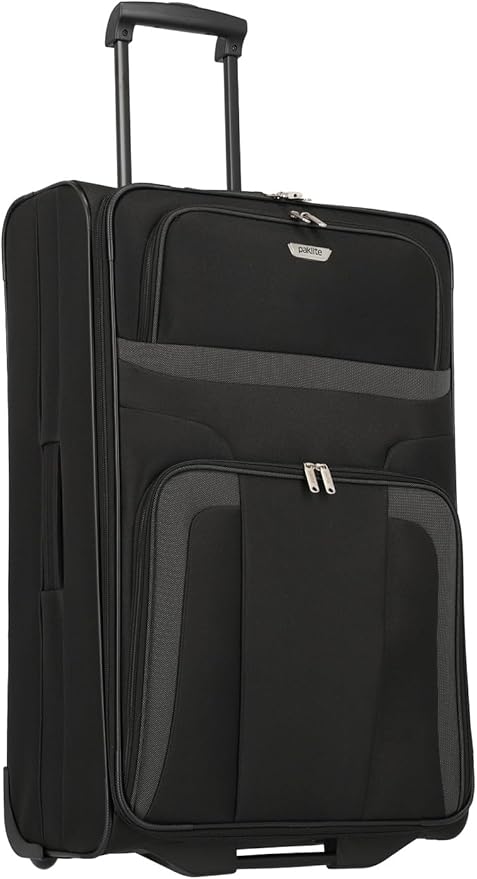 paklite Maleta de Viaje con 2 Ruedas, Maleta Grande con Ruedas, Orlando, Carrito clásico de Carcasa Blanda con diseño Atemporal, 73 cm, 80 litros