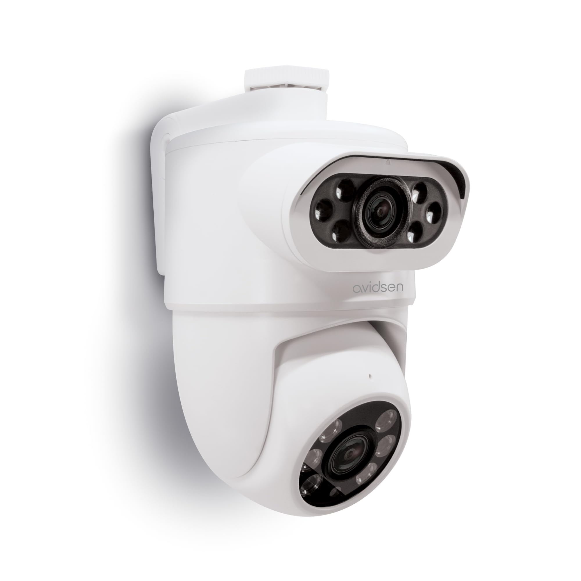 Avidsen HomeCam Dual 2K 3MP — Caméra de Surveillance Extérieure Filaire WiFi Double Objectif, PTZ 355°/90°, Suivi Automatique, Sirène 80dB, LED 150 Lumens, Vision Nocturne Couleur
