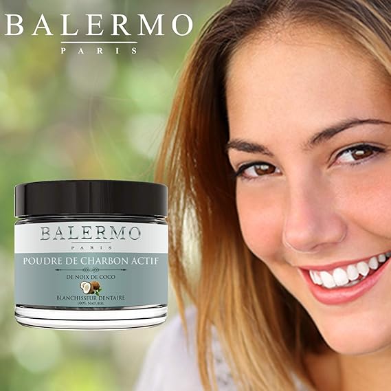 Balermo Charbon Dent Poudre Noix De Coco Blanchiment Dentaire 100 Naturel Special Dents Blanches Blanchisseur De Qualite Professionnelle Activated Charcoal Teeth Whitening 60ml Amazon Fr Hygiasne Et Soins Du Corps