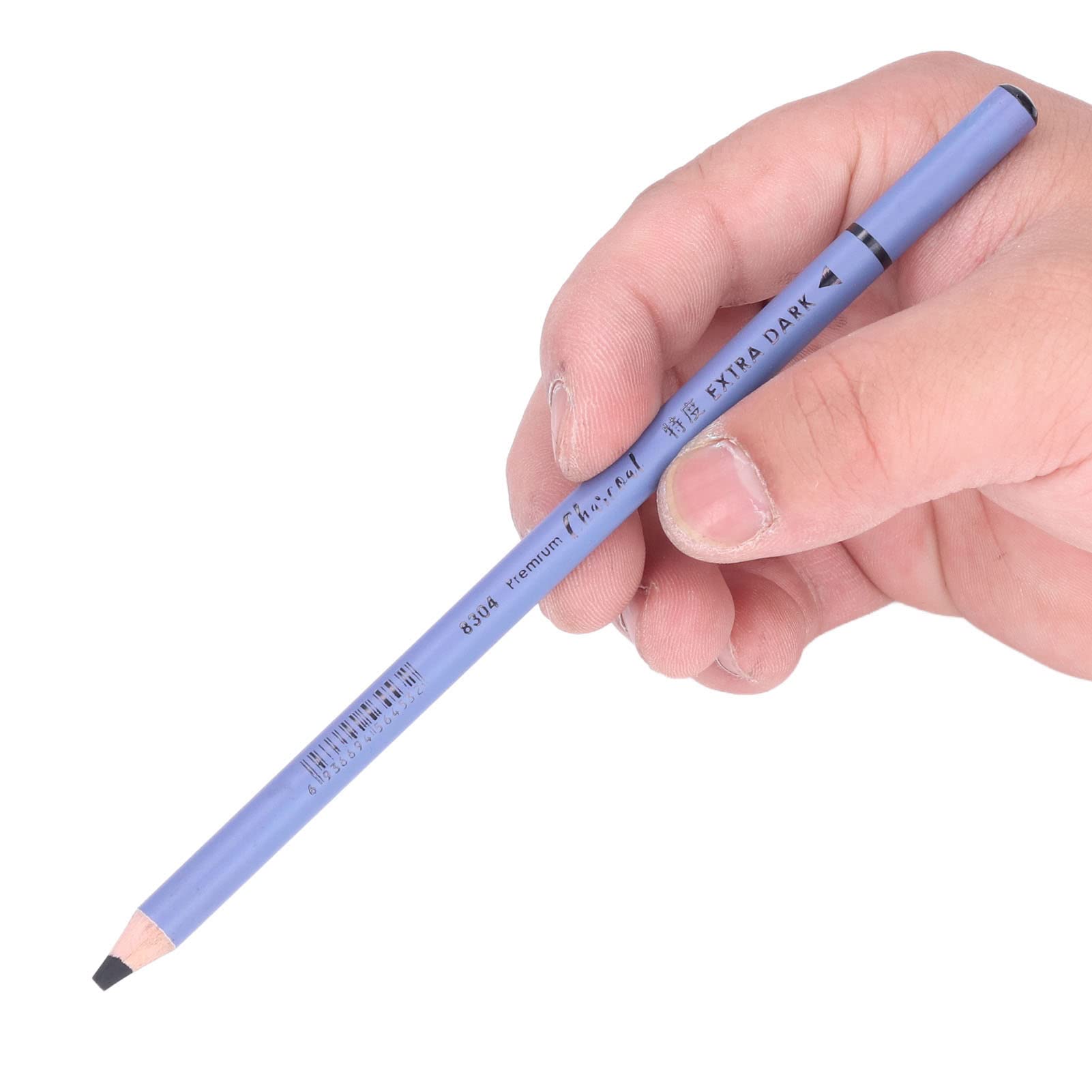 Naroote Kohleschwarzes Weiches Skizzenkunst-Set Zum Zeichnen, 12 Stück Kohlestifte für Figuren, Porträts, Stillleben, Ideal für Künstler und Kunststudenten, Buchenholzmaterial