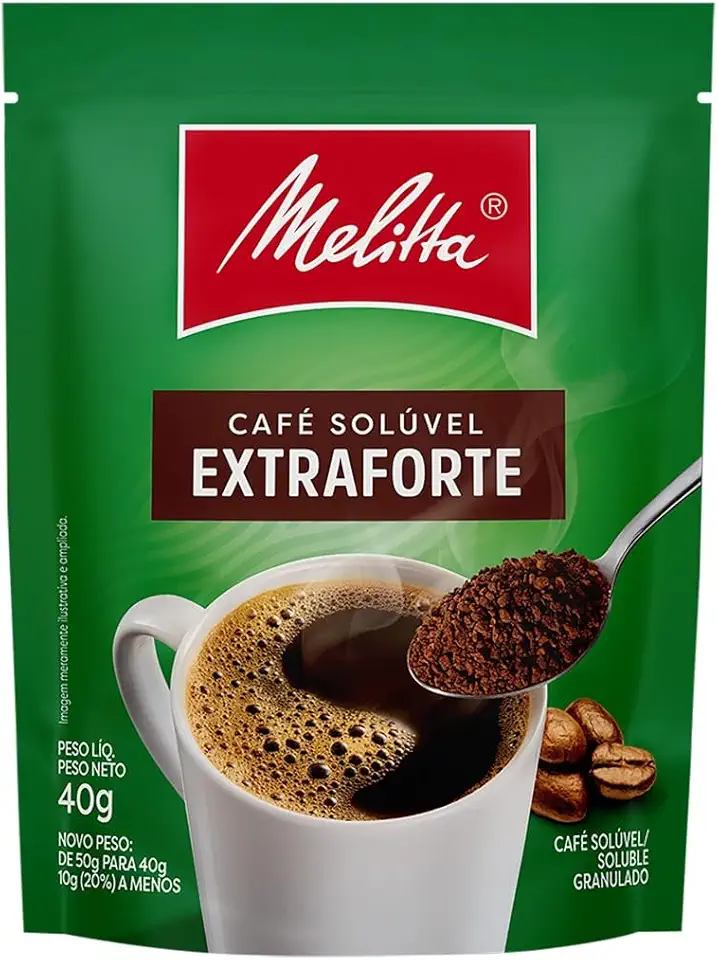Café Solúvel Granulado Extraforte Melitta Sachê 40g