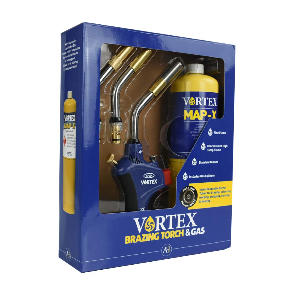 Buy Vortex 71324 Professional Brazing and Soldering Torch with 3 Interchangeable Burner Tubes