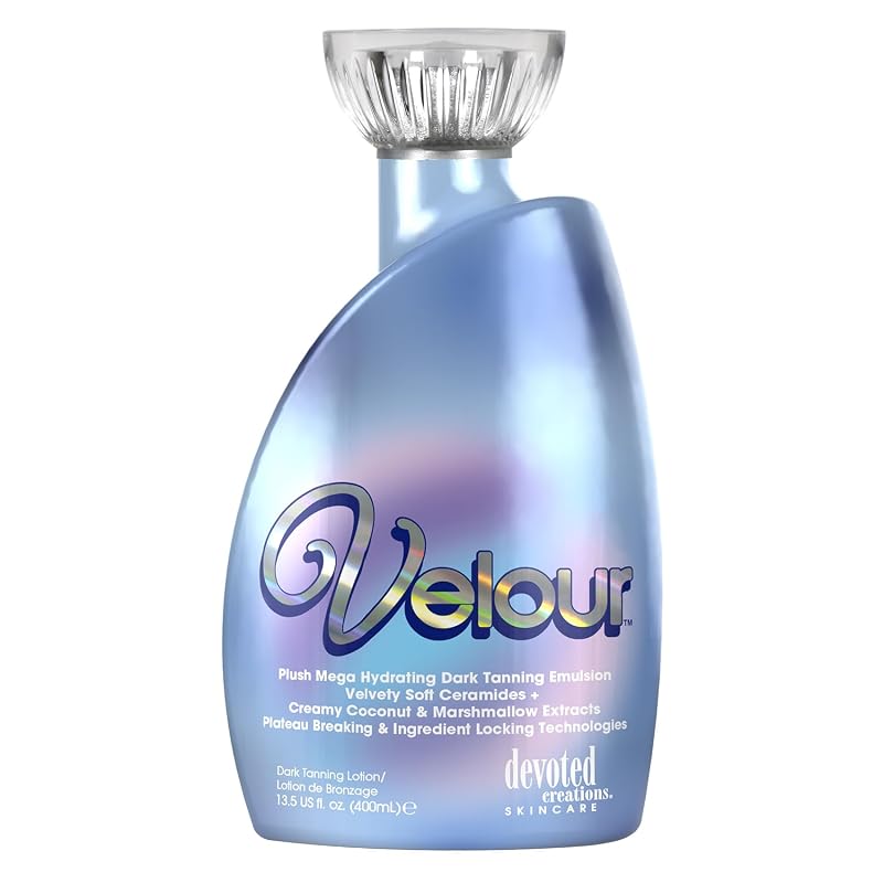 Devoted Creations Velour Loção cremosa para bronzeamento com coco e extrato de marshmallow, 400 g