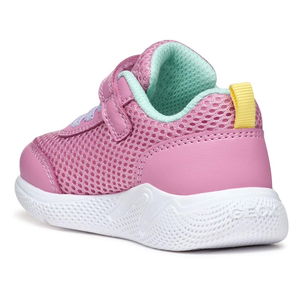 Geox Niemowlęta B SPRINTYE Girl D Sneakers, różowe/Watersea, 23 EU, różowy, 23 EU