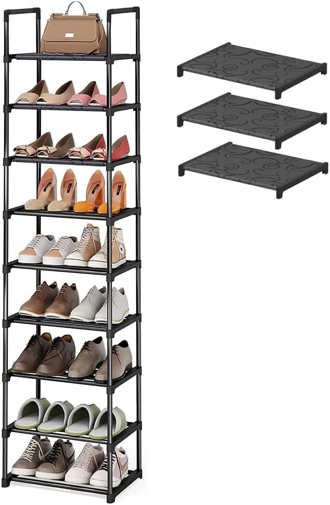 NBEST Shoe Rack, 9 Tiers Tall Shoe Rack for Entryway 18 Pairs Shoes and