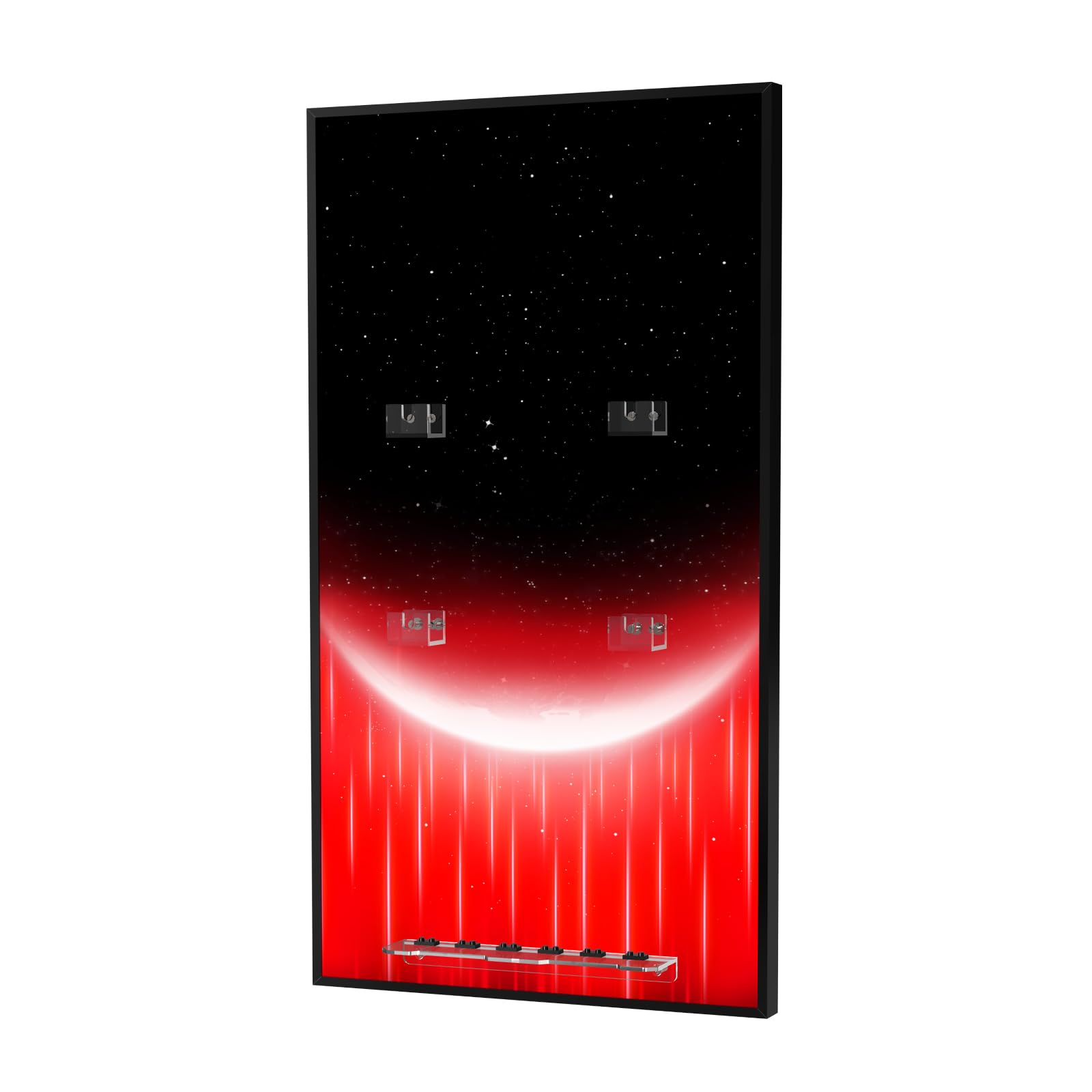 Display Wallboard Compatible with Lego 75389 Dark Millenium Falcon, 3mm Backboard & 4 U-Shaped Holders for Building Model, Space-Saving Easy Assembly Creative Home Decor