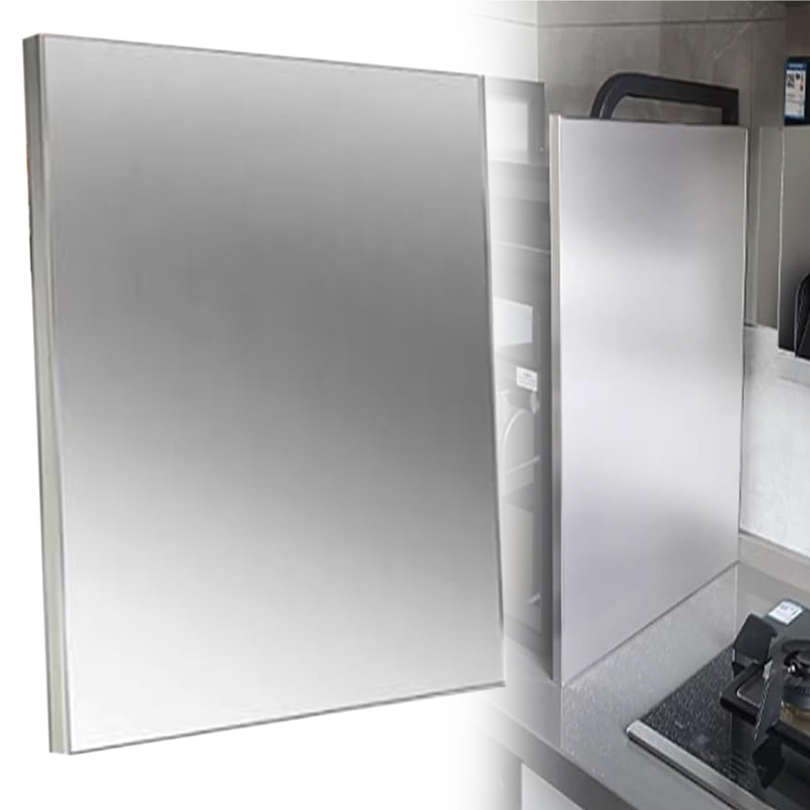 Pannello di Protezione Termica, Schermo Termico per fornelli a Gas, Isolante ignifugo per fornelli, Pannelli a Parete con Clip, 91x30 cm, Essenziale per la Cucina, Calore Sicuro per stufe a