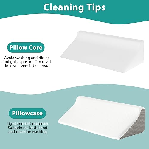 Miniatura 8 de Bedluxe Almohada de cuña para dormir de lado, almohada de espalda de espuma cómoda para dormir de lado, cuñas de cama y posicionadores corporales