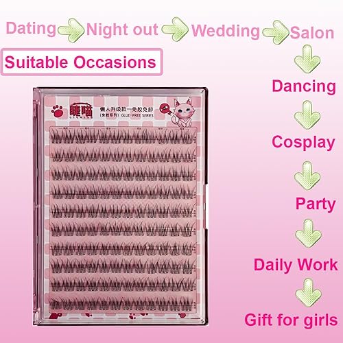 Miniatura 4 de Extensiones de pestañas DIY Pestañas de ángel Natural Home Injertado Sandwich Falsas Pestañas individuales Falsas Pestañas Racimo Pestañas Flor