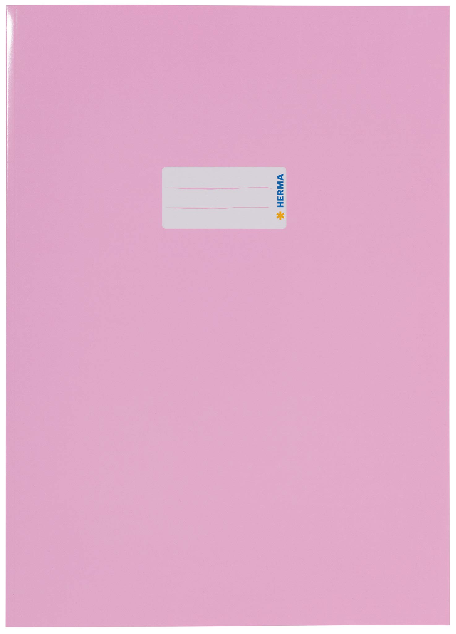 HERMA 19805 Notebook Covers A4 Cardboard Pink, Pack of 10, Notebook Covers with Labelling Field Made of Sturdy and Extra Strong Paper, Notebook Cover Set for School Notebooks, Coloured