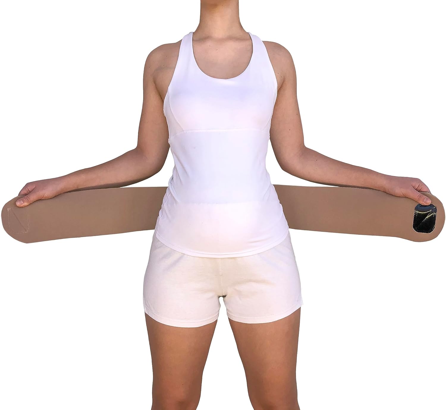 CABEA Flip-It Reversible Black and Beige Pelvic Support Belt a Belly Band for Men Women Pregnancy Postpartum Everyday