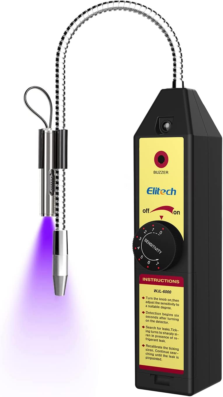 ElitechWJL-6000S Freon Leak Detector Halogen Gas Tester HVAC Refrigerant AC Sniffer R22 R410A R134A with LED