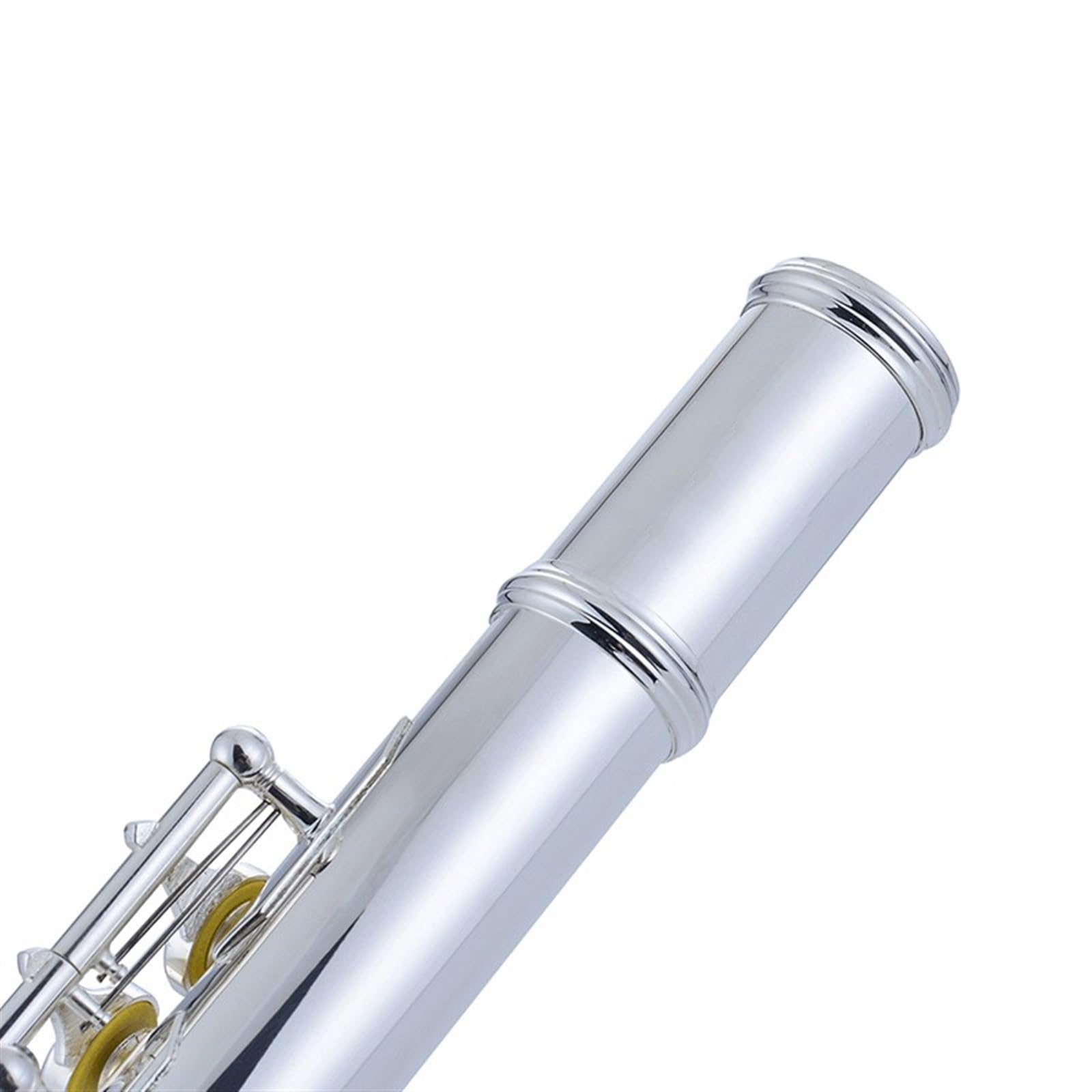 Set di flauti in Do placcati in Argento, 16 Fori Chiusi, Strumento a fiato in Rame Bianco con Chiave del Mi.,
