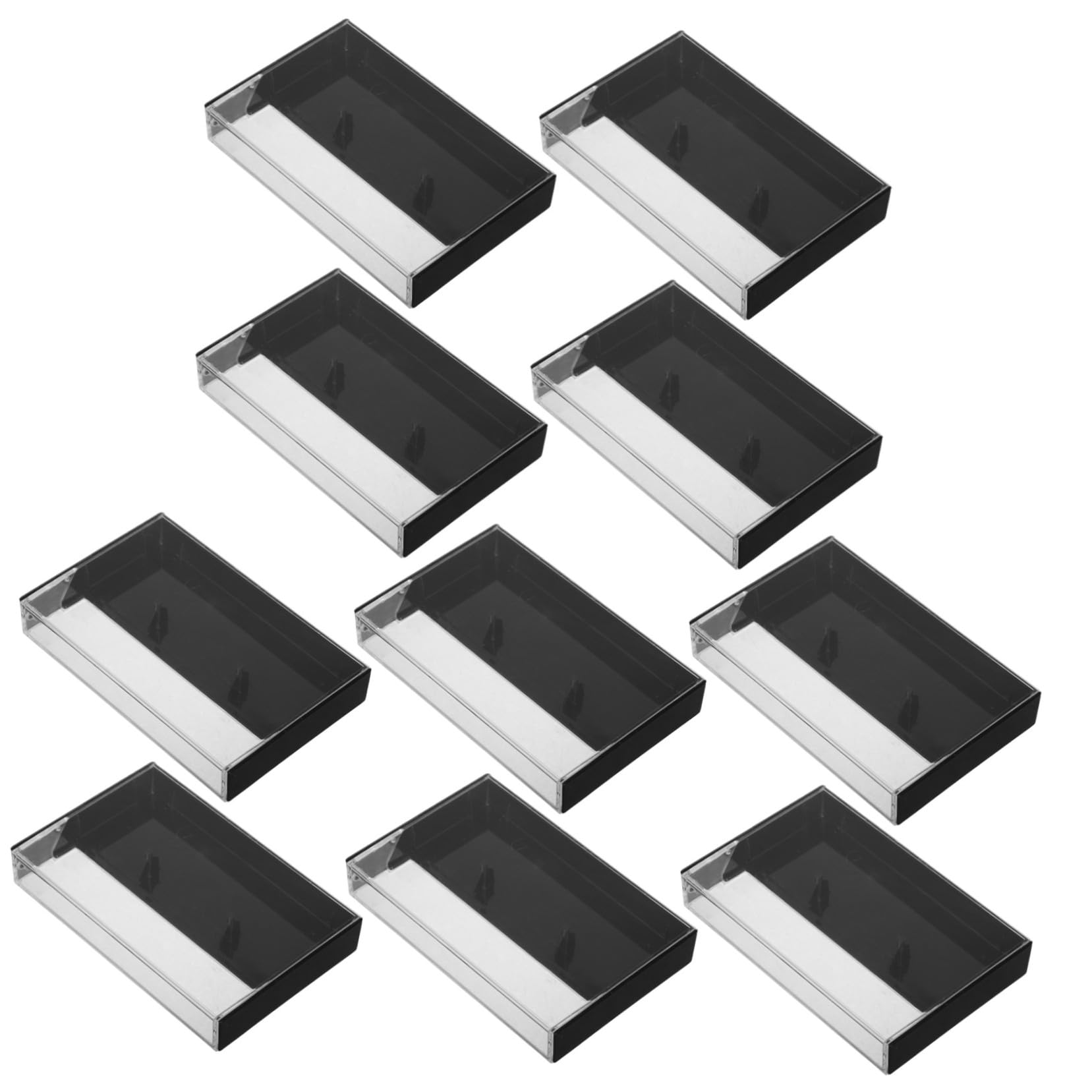 KICHOUSE 10pcs Cassette Box Storage Case for Cassette Tape Portfolio Retro Style Organizing Box