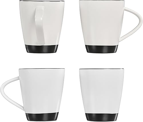 Miniatura 3 de Servappetit Juego de 4 cuencos negros para corbata, tamaño de 3.8 pulgadas de diámetro y 4.3 pulgadas de alto