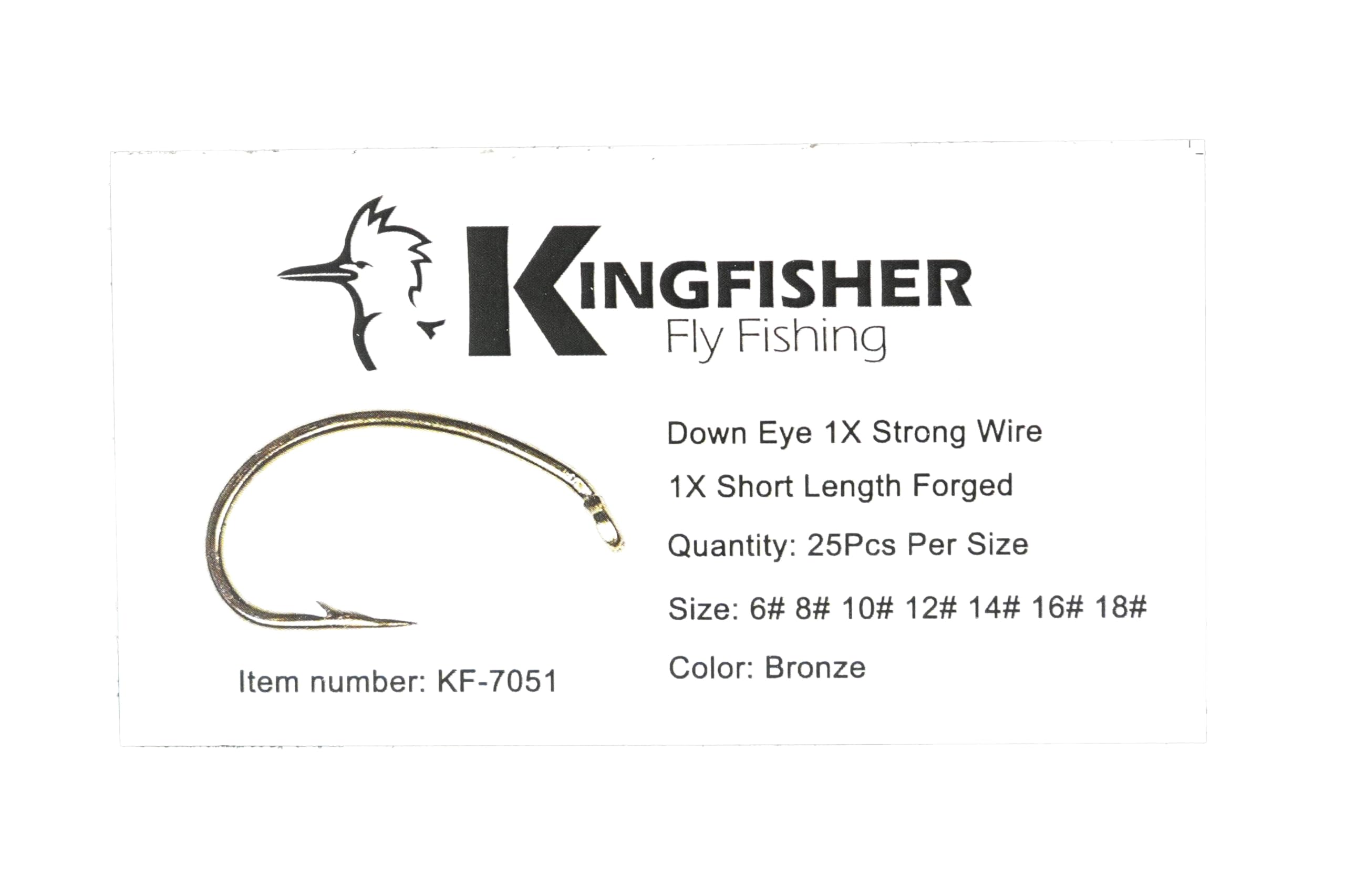 Kingfisher Fly Fishing Scud Nymph Fly Tying Hook, #10 100PK