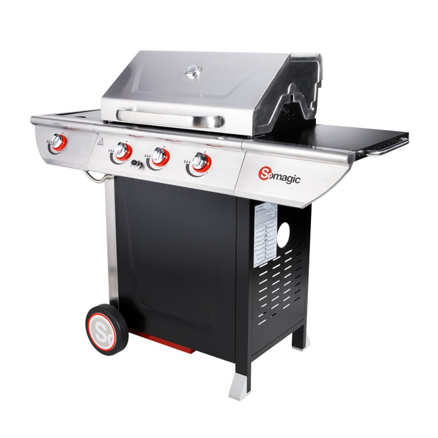 Somagic Barbecue au gaz Manhattan 350GPI - 3 brûleurs 10,5kW + réchaud