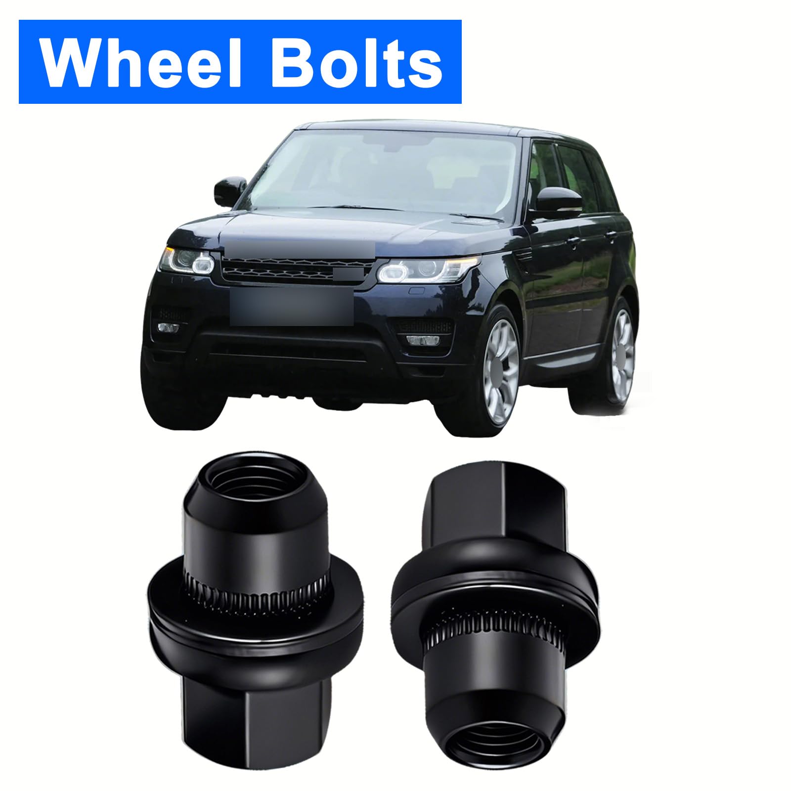 20 dadi per ruote M14 x 1,5 professionali per Land Rover Discovery per Range Rover Sport 3 4 per Range Rover L322, dadi cromati con estremità chiusa, ricambio RRD500590 LR068126 (nero)