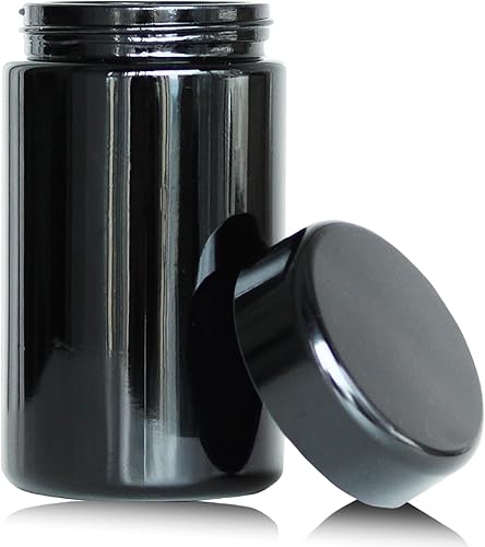 Miniatura 8 de Matoolser Tarro hermético de cristal negro del envase del almacenamiento 33.8 fl oz 2 oz con la protección UV para el café de la especia