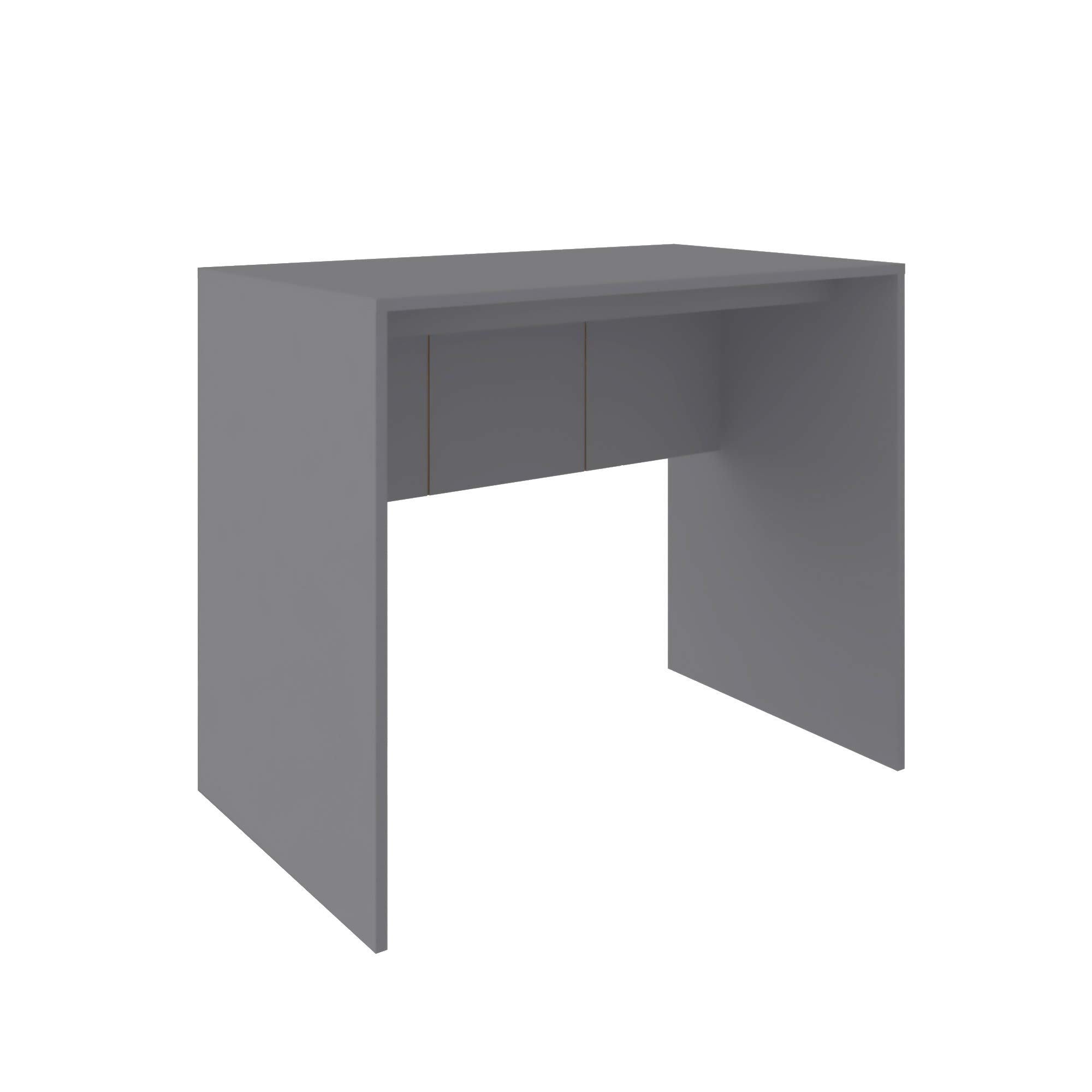 Manhattan Comfort Cornelia Mid Century Modern Home Office Modular Desk Table, 35.4", Grey