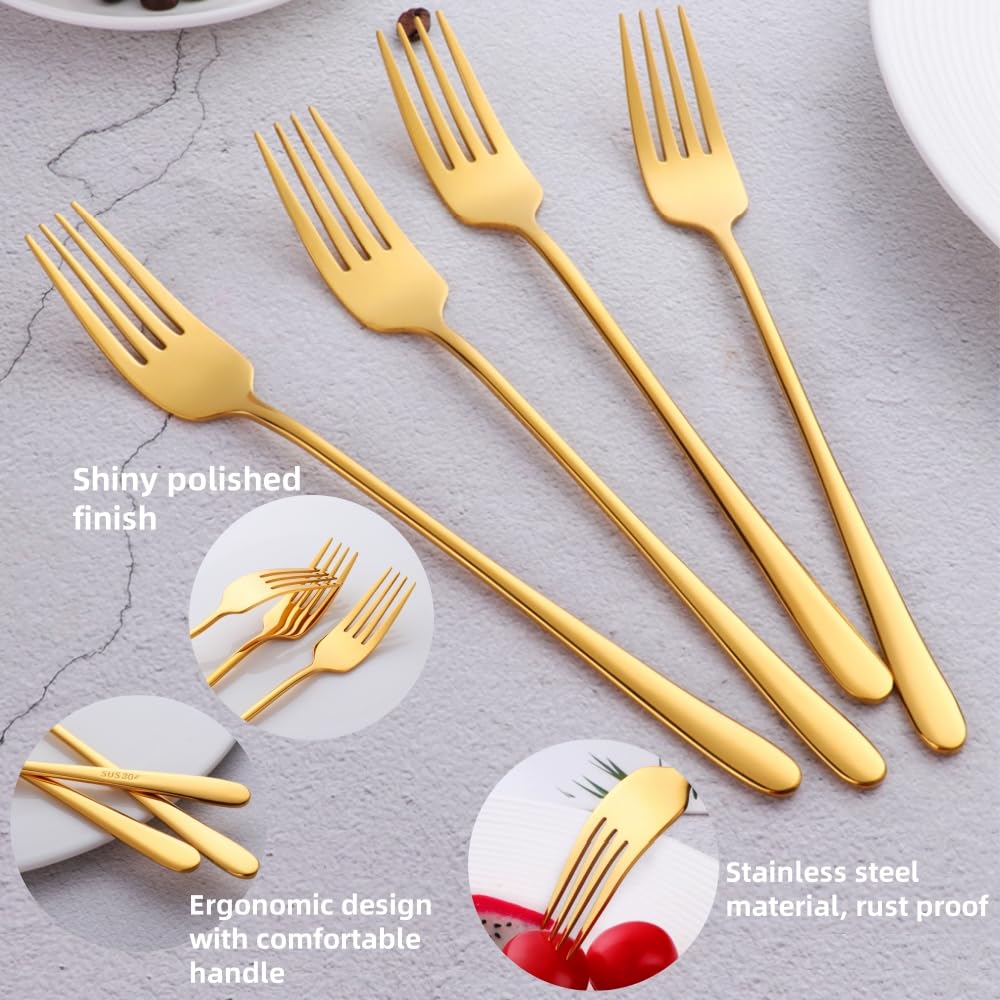 Stainless Steel Salad Forks - Set of 8 -2