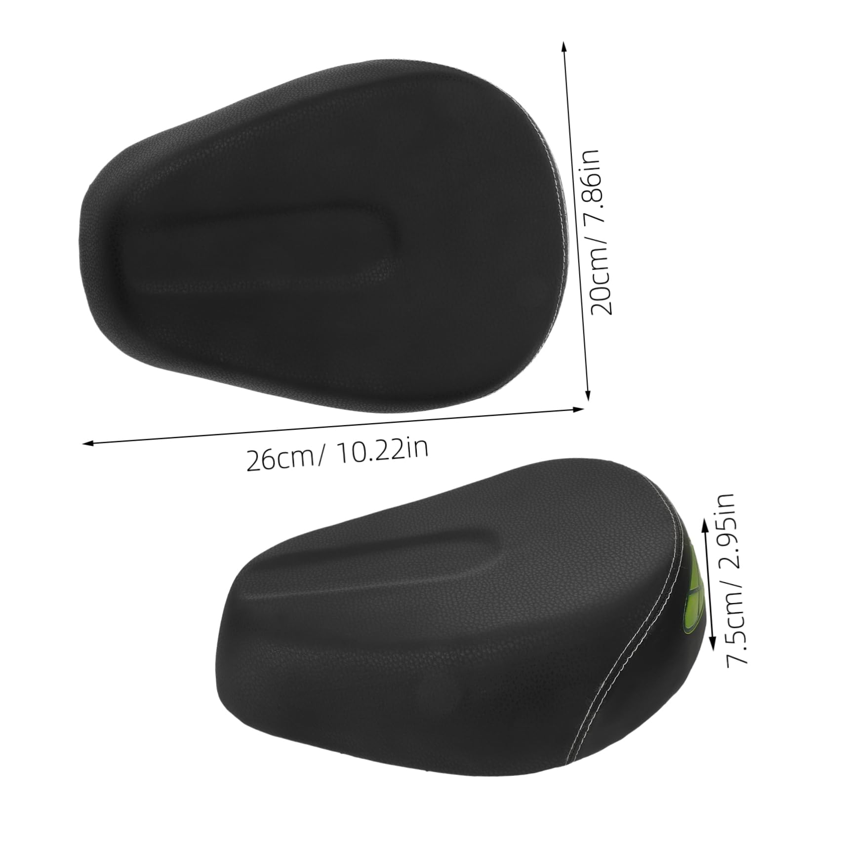 SUPVOX Sella per Bici Elettrica, Cuscino Nero in Spugna e Pelle Pu, Facile da Montare, Peso Ridotto, per Lunghe Uscite in Bicicletta