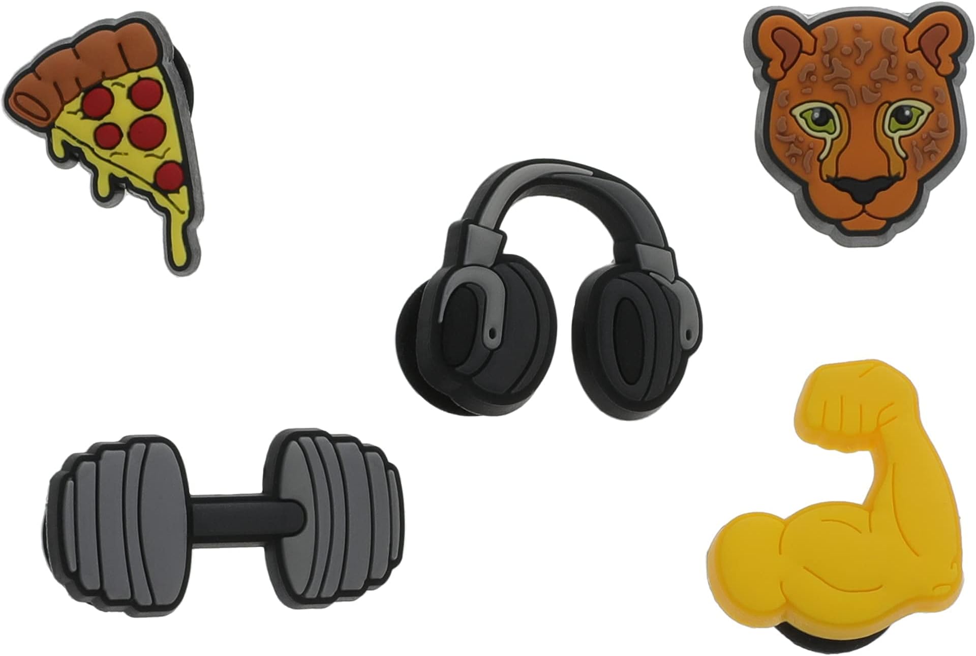Jibbitz 5-Pack Trendy Shoe Charms | For Crocs, Get Swole, One Size