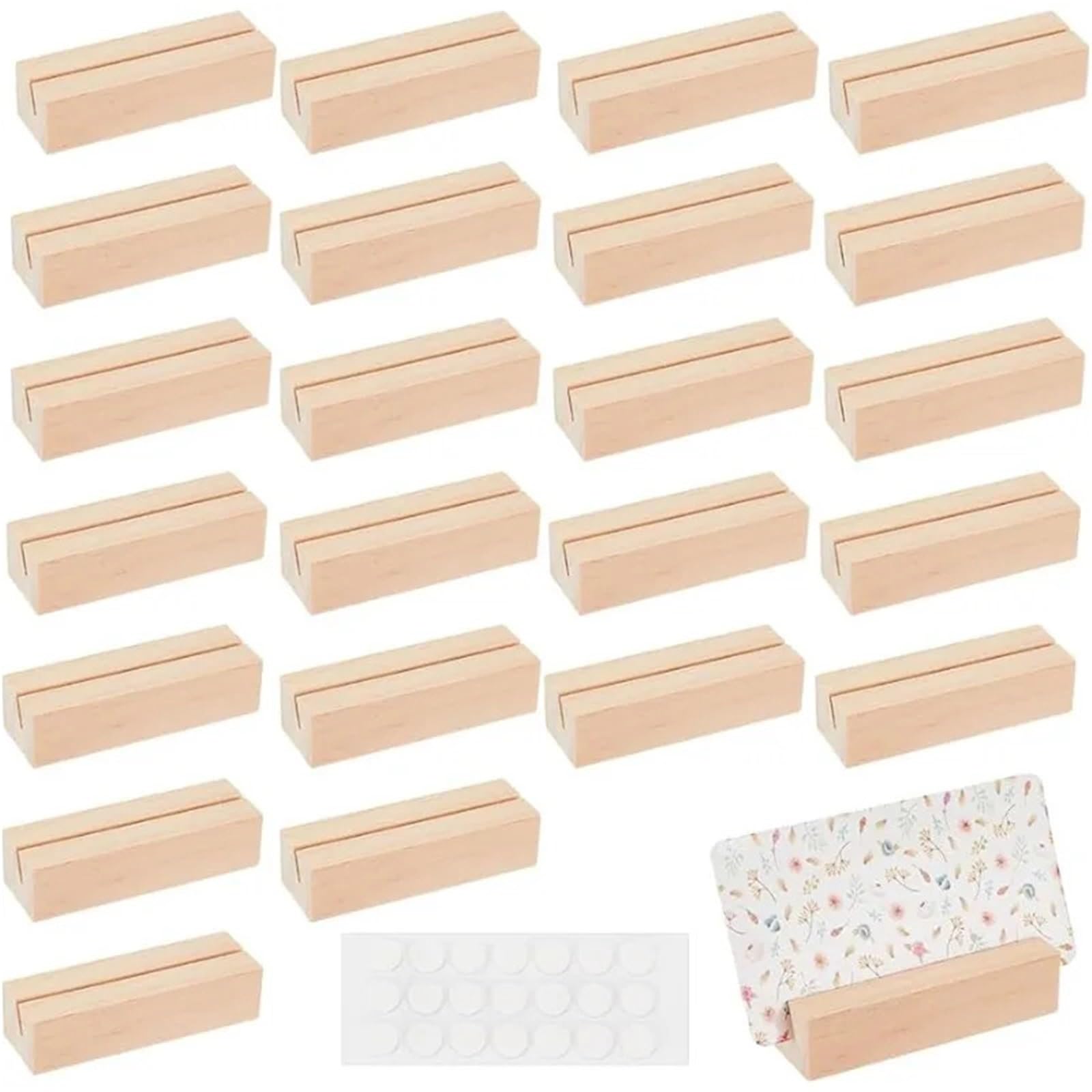 GHHZML Wedding Table Card Holder 20PCS Wood Place Card Holders Name Holder For Wedding Party Events Decoration(12pcs)