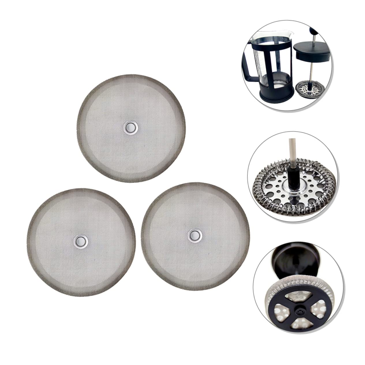 Filtre à Café Réutilisable Acier Inoxydable HEMOTON – Maille Fine Pour Cafetière Siphon & Expresso Portable
