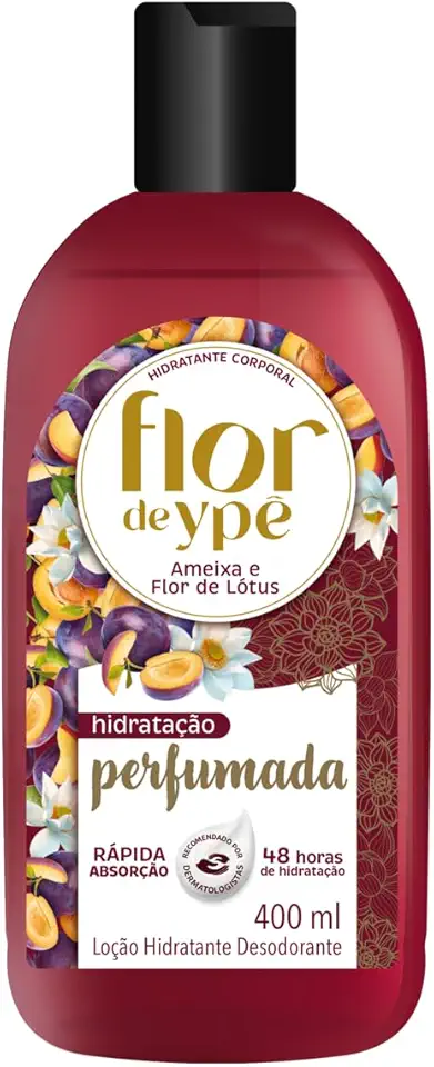 Flor de Ypê Hidratante Corporal, Ameixa e Flor de Lótus, 400ml
