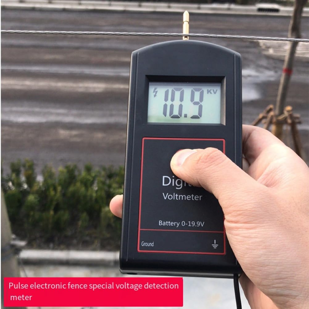 Tester Versatile per Recinti Elettrici, Test Della Batteria con Ampio Display LCD, Tester di Tensione per Recinti Elettrici Digitale 0-13000 V