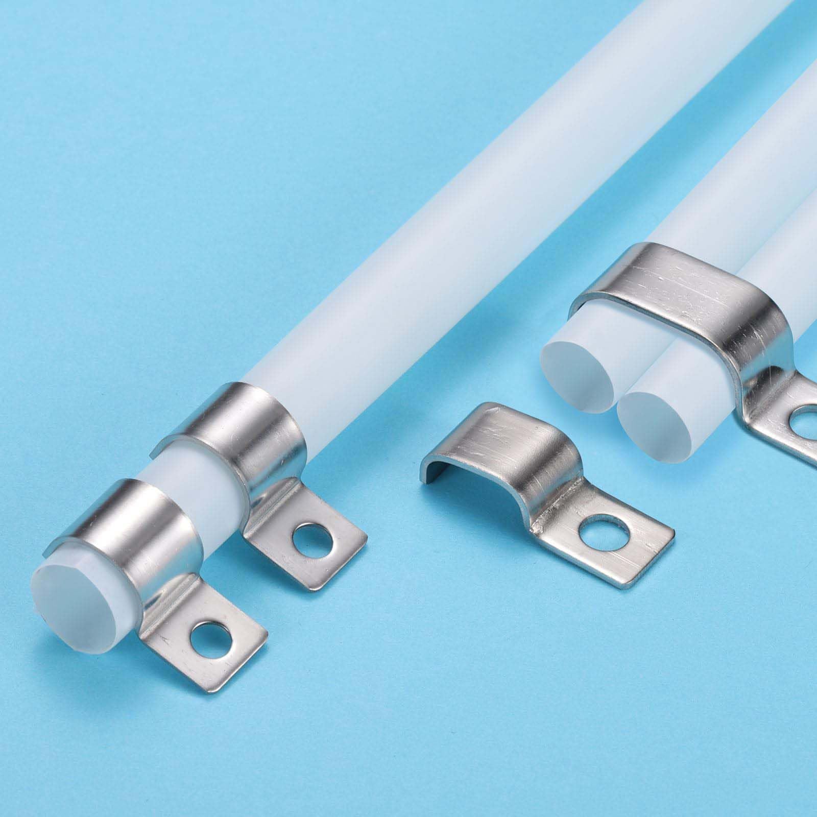 Fixation Grillage Rigide Mur Cavalier Cable Electrique 10mm Acier Inoxydable 304 U Tube Pince 50Pcs