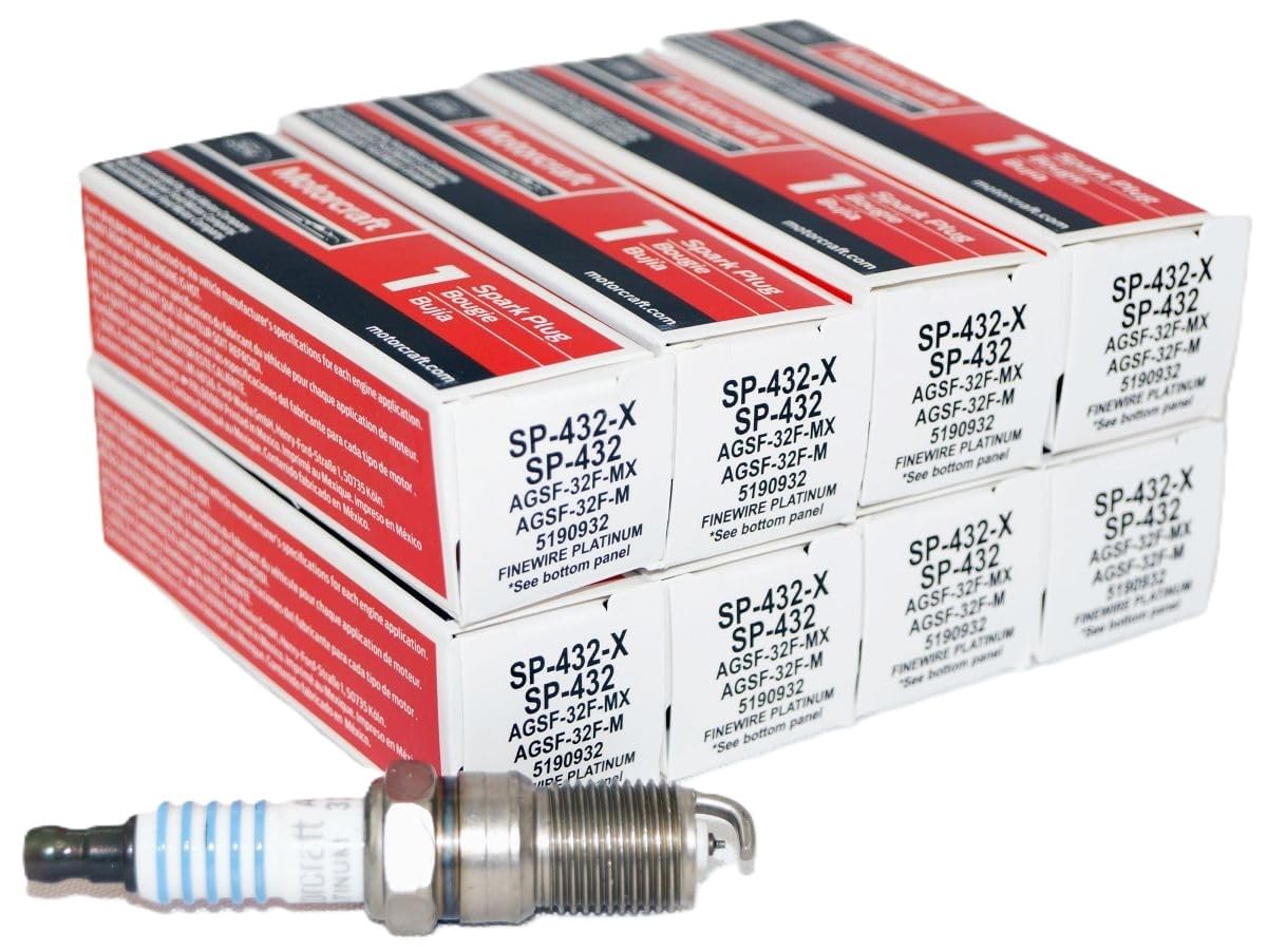 New Motorcraft SP432 Spark Plug(8 PACK) Finewire Platinum