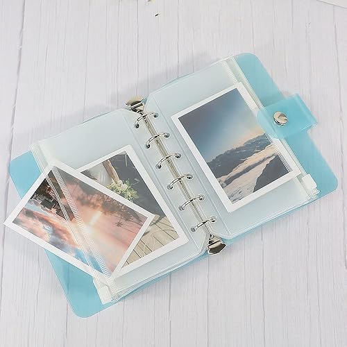 Miniatura 5 de 12 sobres tamaño A7 para carpeta de plástico transparente con cremallera, bolsillos impermeables de PVC para 6 anillas, carpeta de archivos de hojas