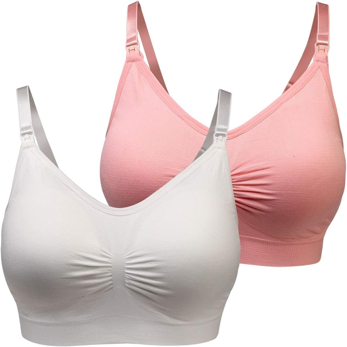 Women's Solid Removable Padding & Non-Wired Bra T-Shirt Saree Dress and for Everyday (Maternity Bra Ultra Comfort Smooth Wireless Pregnancy Sleeping Bralette)-image-23