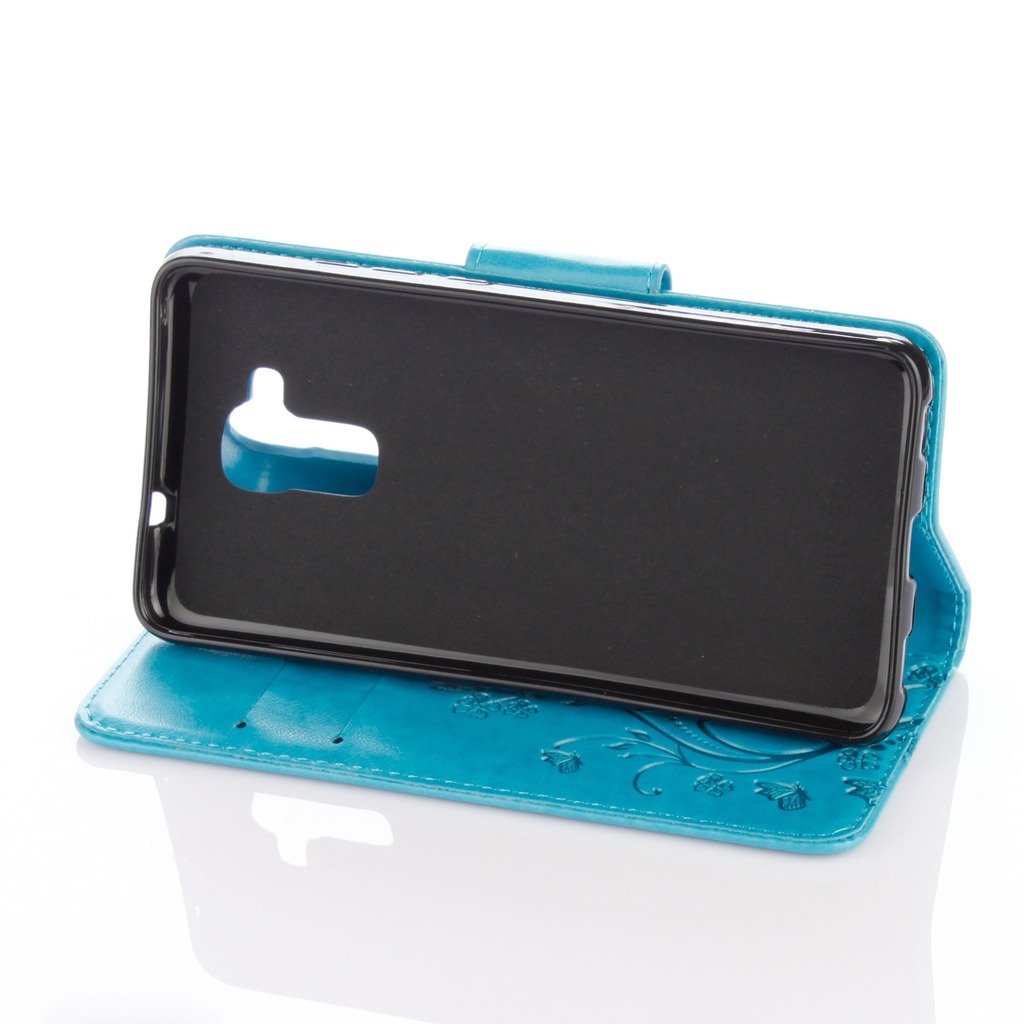 Custodia Con Portafoglio Per Huawei Honor 5c | Cover In Pelle Flip Magnetico Con Slot Per Carte, Colore Azzurro