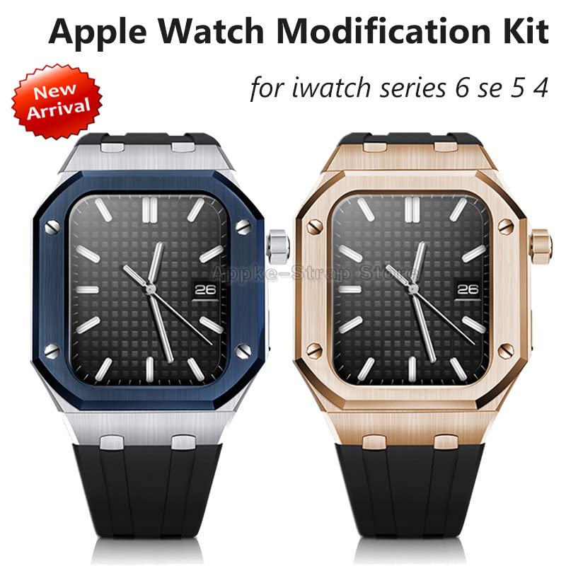 Kit modification Apple Watch 44mm de luxe avec boîtier métallique robuste - 2