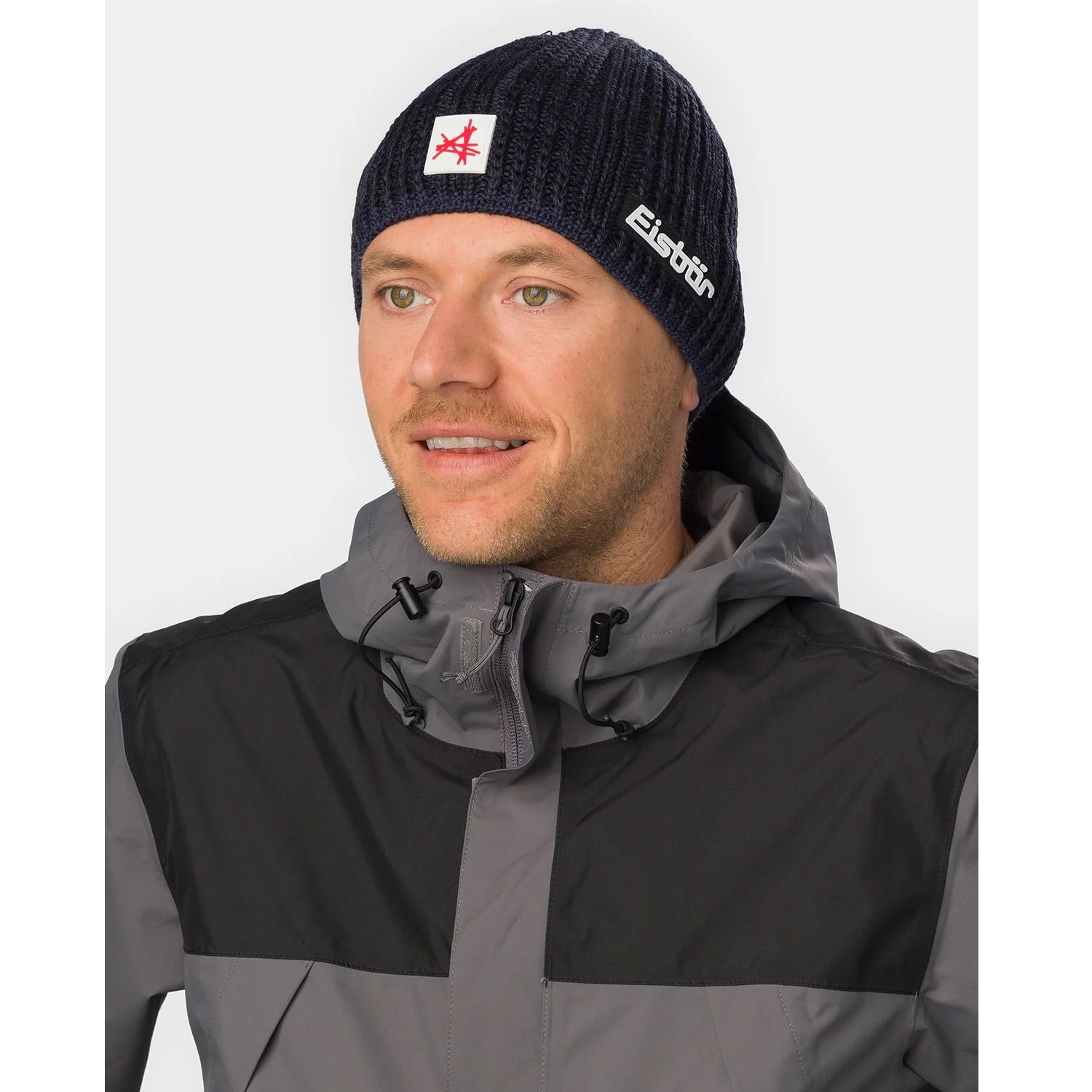 Eisbär Mütze Herren Rene Ski Austria - Merino Wintermütze für Männer - mit Fleece schützt vor Kälte und Wind - Strickmütze warme Beanie weiche Bequeme Herrenmütze Haube aus Österreich