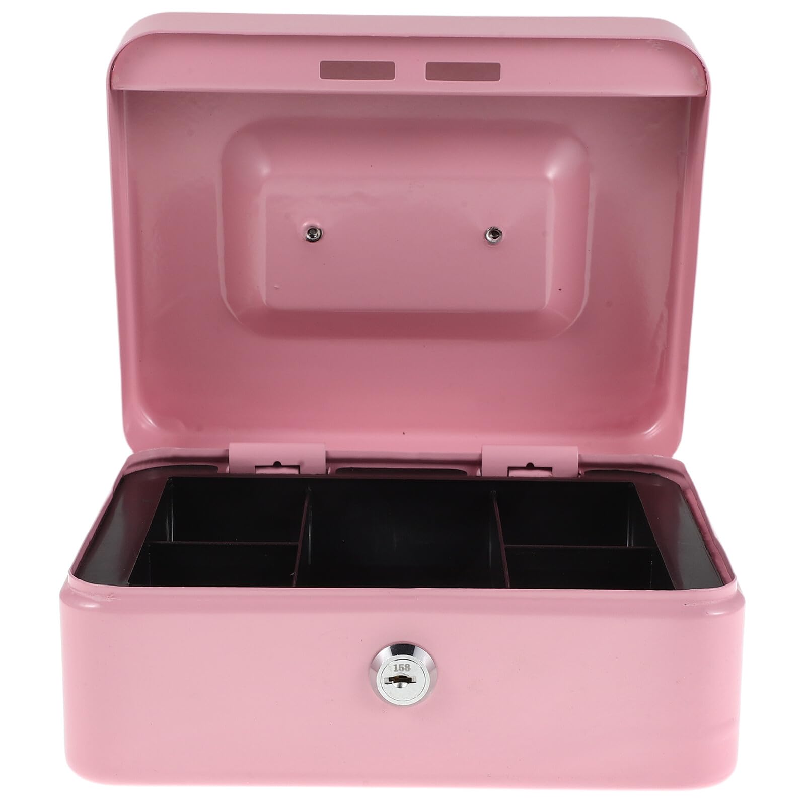 PRETYZOOM Caja de Almacenamiento Segura con Cerradura para Objetos Personales Bandeja de Dinero para Oficina y Viajes Color Rosa