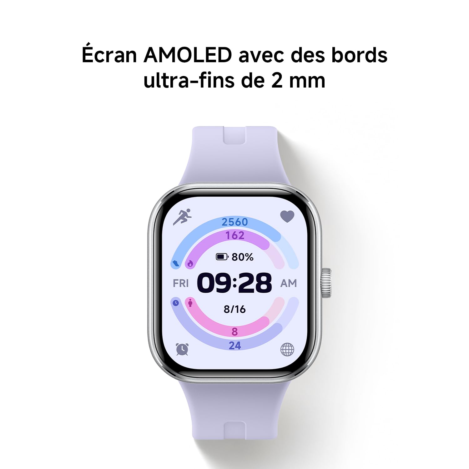 XIAOMI Redmi Watch 5-Montre Connectée, Suivi du Sport et Fitness, Ecran AMOLED 53mm, jusqu'à 24 Jours d'autonomie, 150+ Modes de Sport, Surveillance de la fréquence Cardiaque, Suivi du Sommeil, Noir