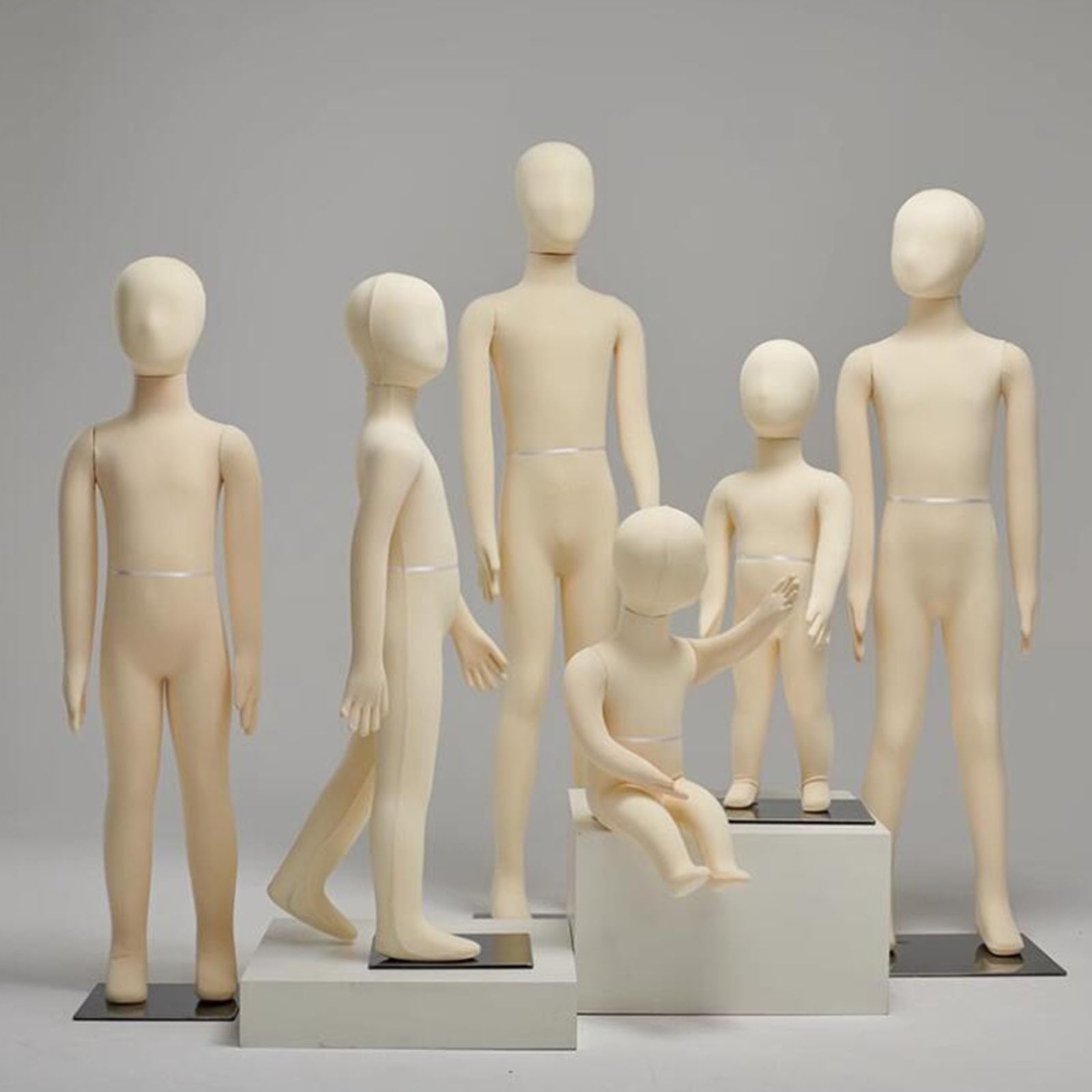 Manichino da Sarto A Figura Intera per Bambini, con Base in Metallo E Arti Pieghevoli, per Sartoria, per Vetrine di Negozi al Dettaglio/Espositore per Abbigliamento per La Casa, 14 Anni